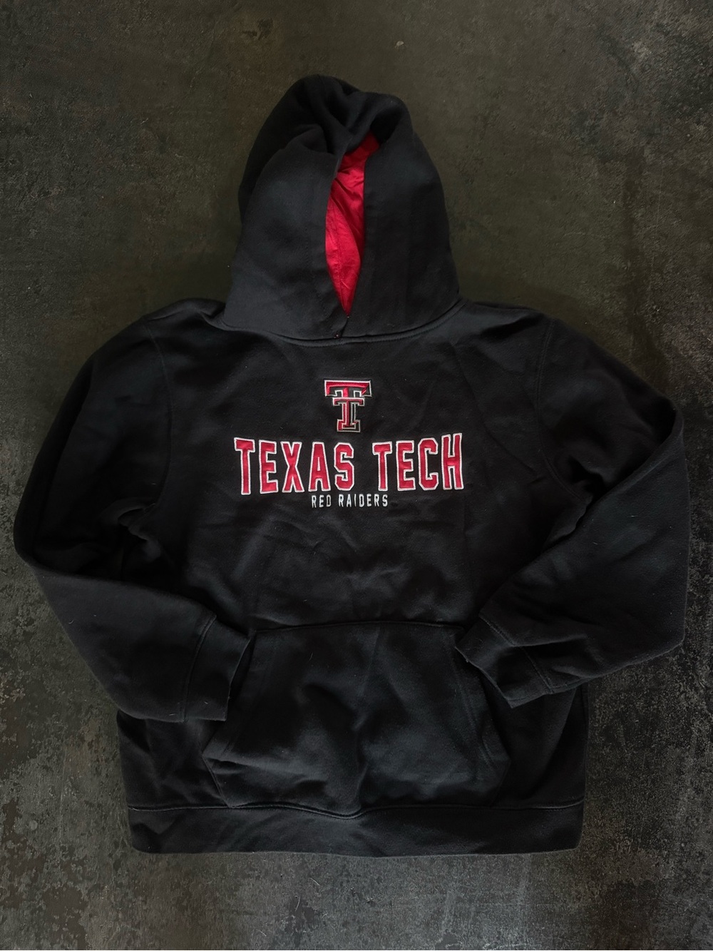 Stadium Athletics Y2K Texas Tech Red Raiders black hoodie XL